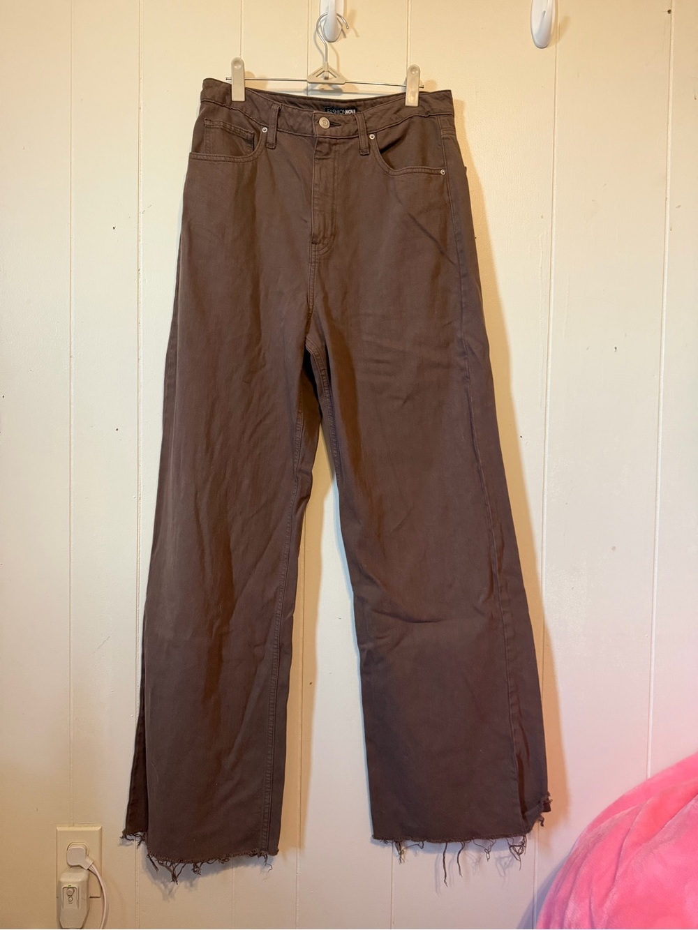 Fashion Nova Brown High-Rise Pants